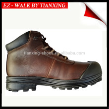 Zapatos de seguridad de cuero recubiertos de PU con botas DESMA de punta de acero